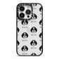 Aussiedoodle Icon with Name iPhone 14 Pro Black Impact Case on Silver phone