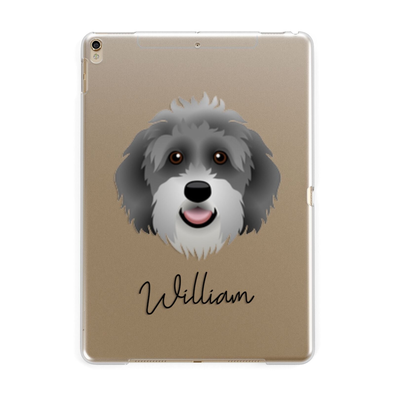Aussiedoodle Personalised Apple iPad Gold Case