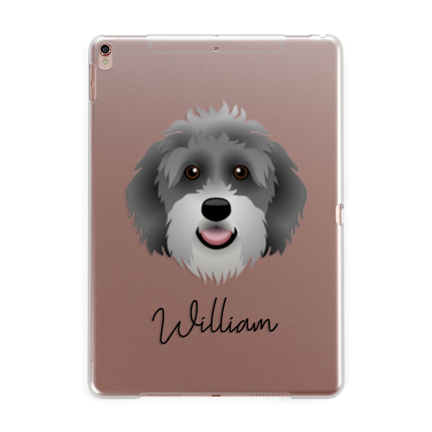 Aussiedoodle Personalised Apple iPad Rose Gold Case