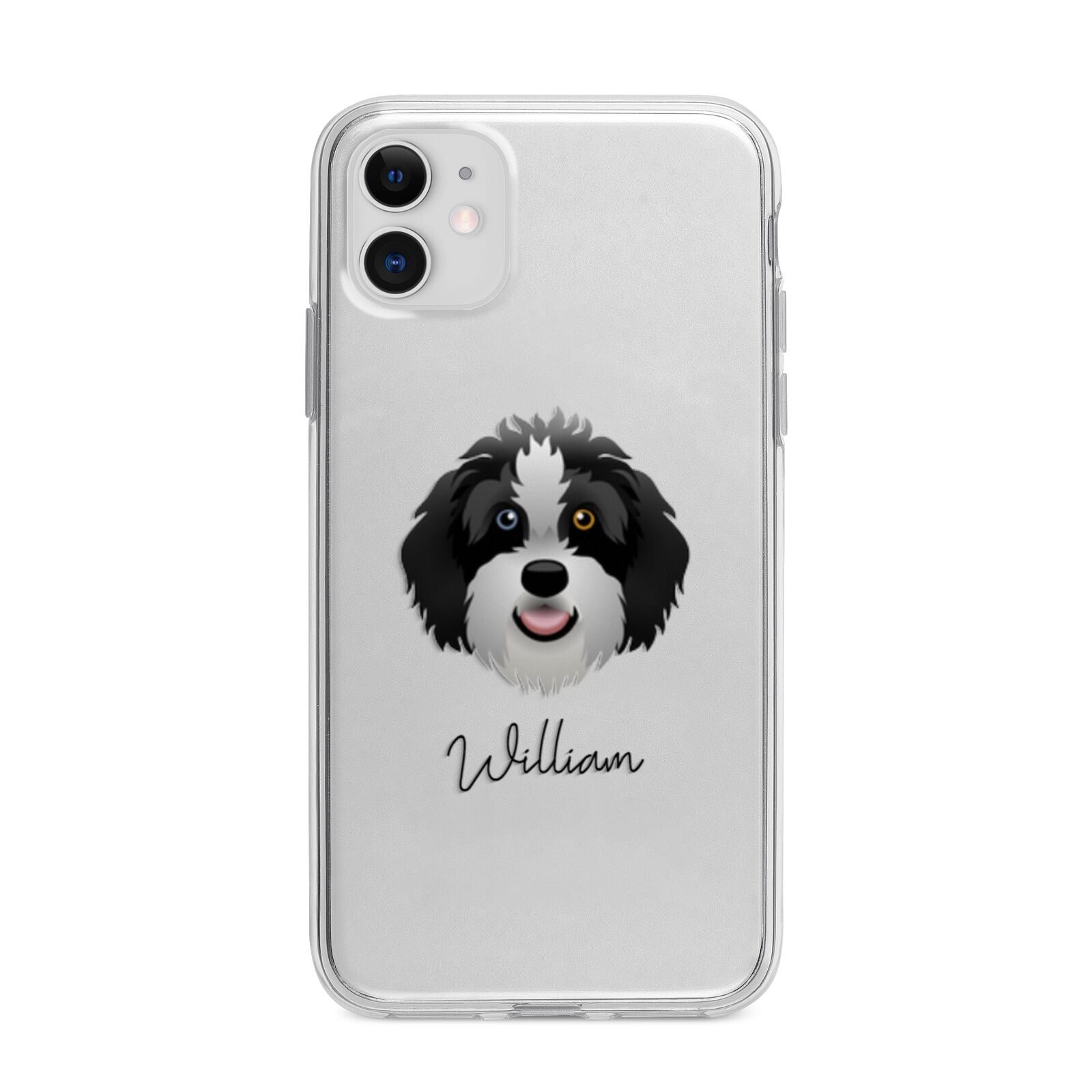 Aussiedoodle Personalised Apple iPhone 11 in White with Bumper Case
