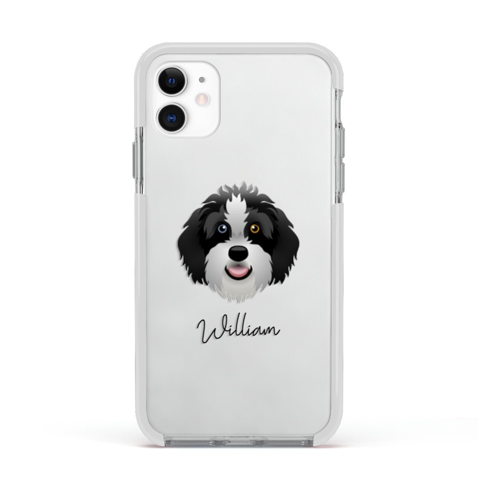 Aussiedoodle Personalised Apple iPhone 11 in White with White Impact Case
