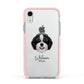 Aussiedoodle Personalised Apple iPhone XR Impact Case Pink Edge on Silver Phone
