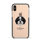 Aussiedoodle Personalised Apple iPhone Xs Impact Case Black Edge on Gold Phone