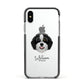 Aussiedoodle Personalised Apple iPhone Xs Impact Case Black Edge on Silver Phone