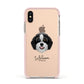 Aussiedoodle Personalised Apple iPhone Xs Impact Case Pink Edge on Gold Phone