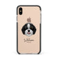 Aussiedoodle Personalised Apple iPhone Xs Max Impact Case Black Edge on Gold Phone