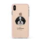 Aussiedoodle Personalised Apple iPhone Xs Max Impact Case Pink Edge on Gold Phone