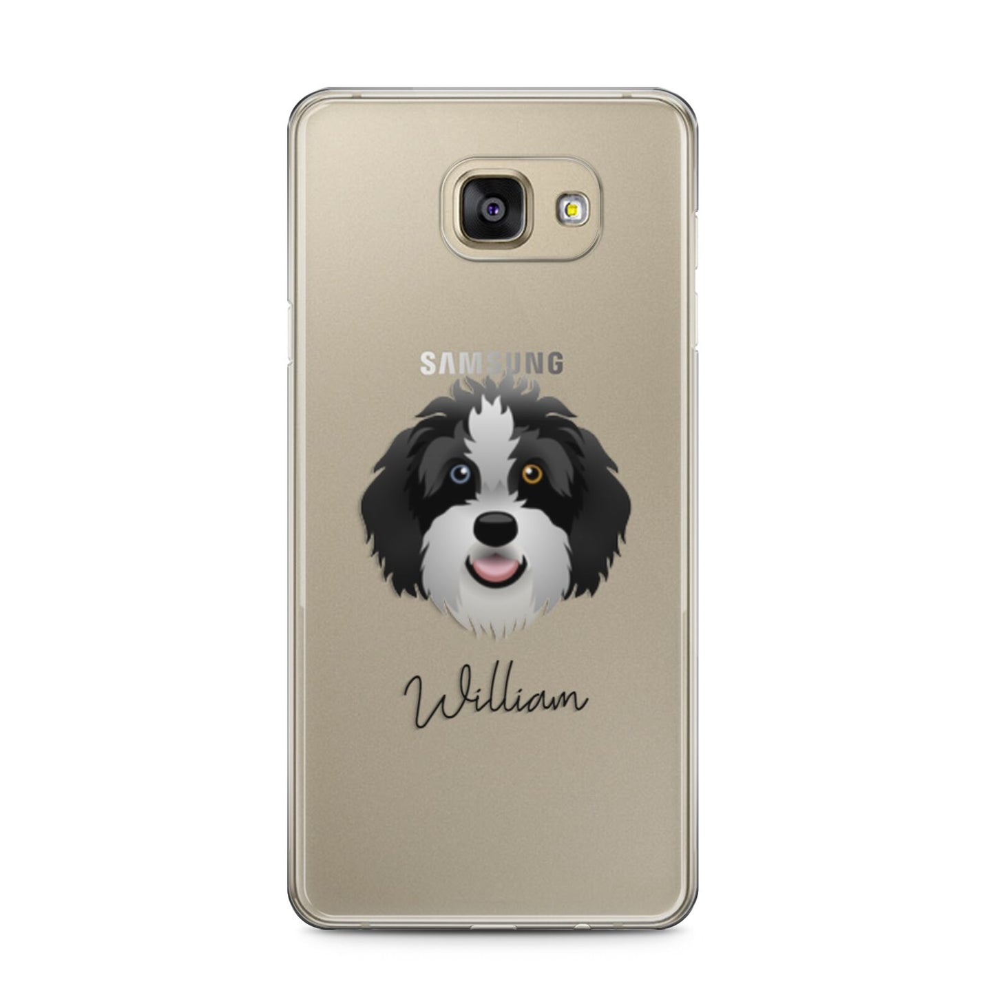Aussiedoodle Personalised Samsung Galaxy A5 2016 Case on gold phone