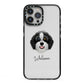Aussiedoodle Personalised iPhone 13 Pro Max Black Impact Case on Silver phone