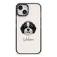 Aussiedoodle Personalised iPhone 14 Black Impact Case on Silver phone