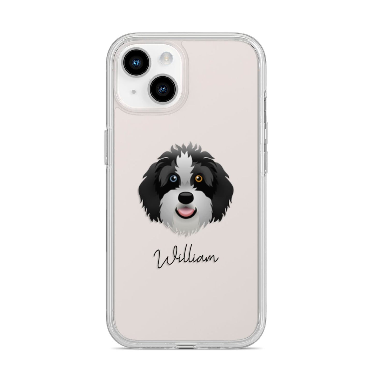 Aussiedoodle Personalised iPhone 14 Clear Tough Case Starlight