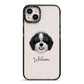 Aussiedoodle Personalised iPhone 14 Plus Black Impact Case on Silver phone