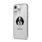 Aussiedoodle Personalised iPhone 14 Pro Max Clear Tough Case Silver Angled Image