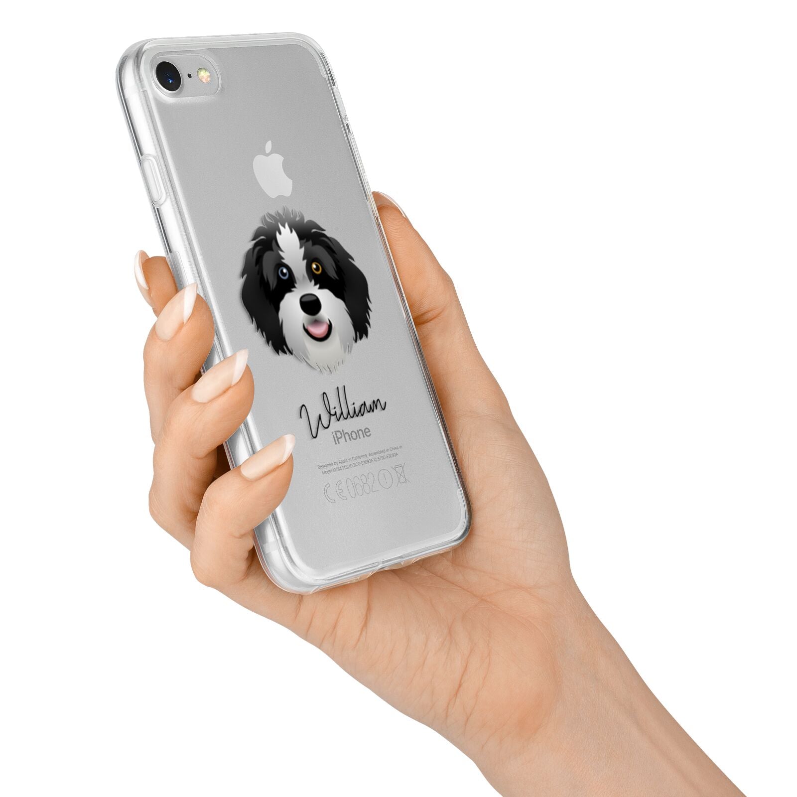 Aussiedoodle Personalised iPhone 7 Bumper Case on Silver iPhone Alternative Image