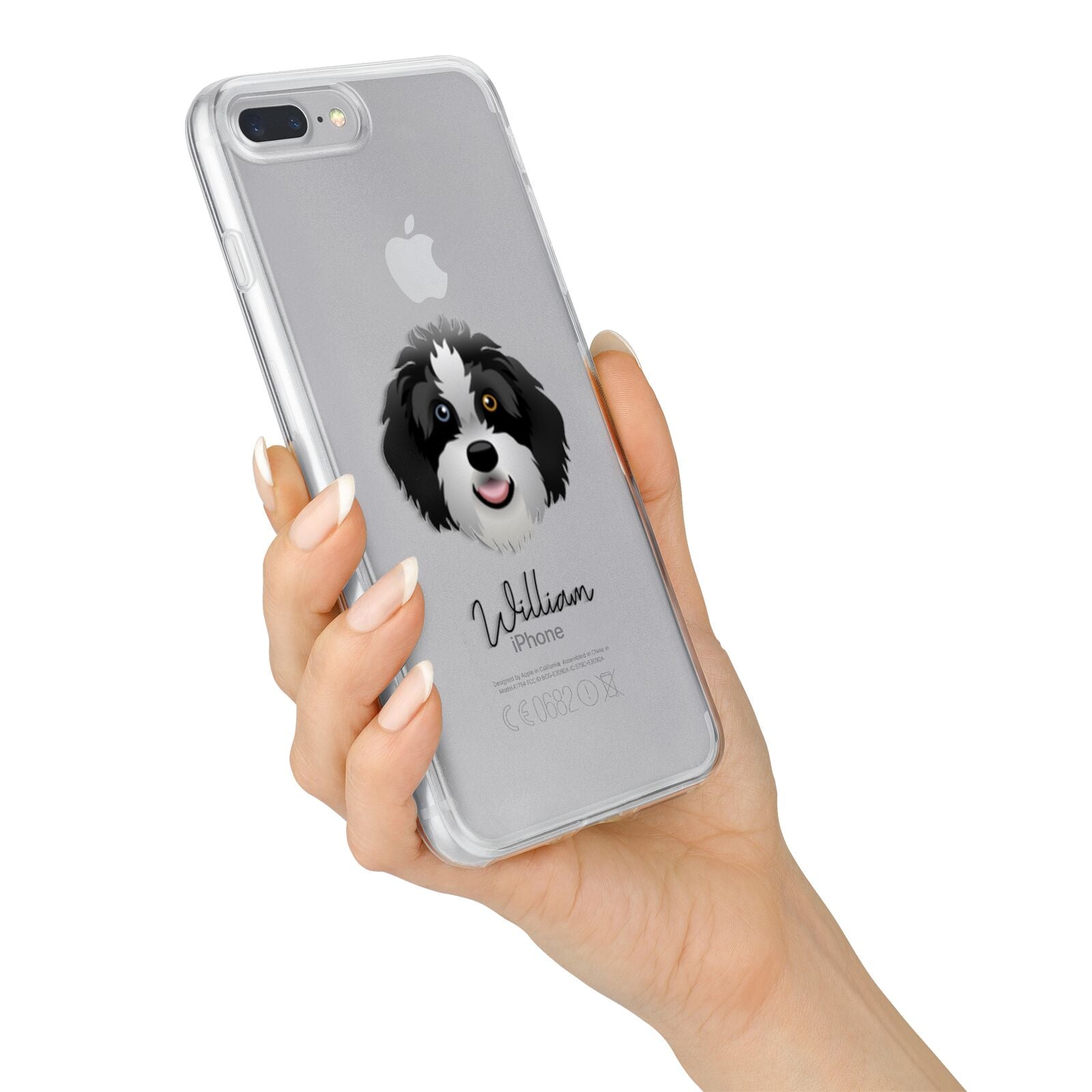 Aussiedoodle Personalised iPhone 7 Plus Bumper Case on Silver iPhone Alternative Image
