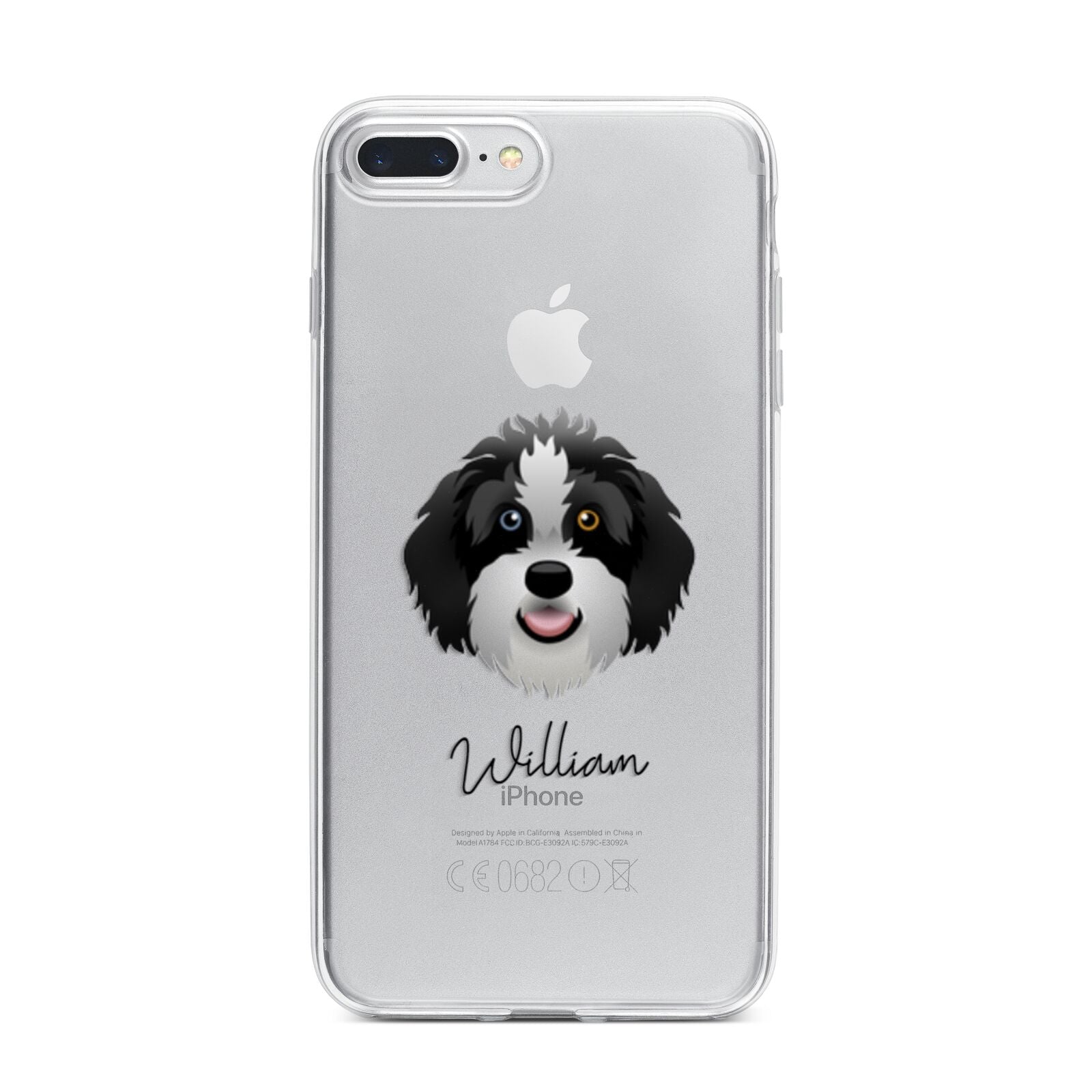 Aussiedoodle Personalised iPhone 7 Plus Bumper Case on Silver iPhone