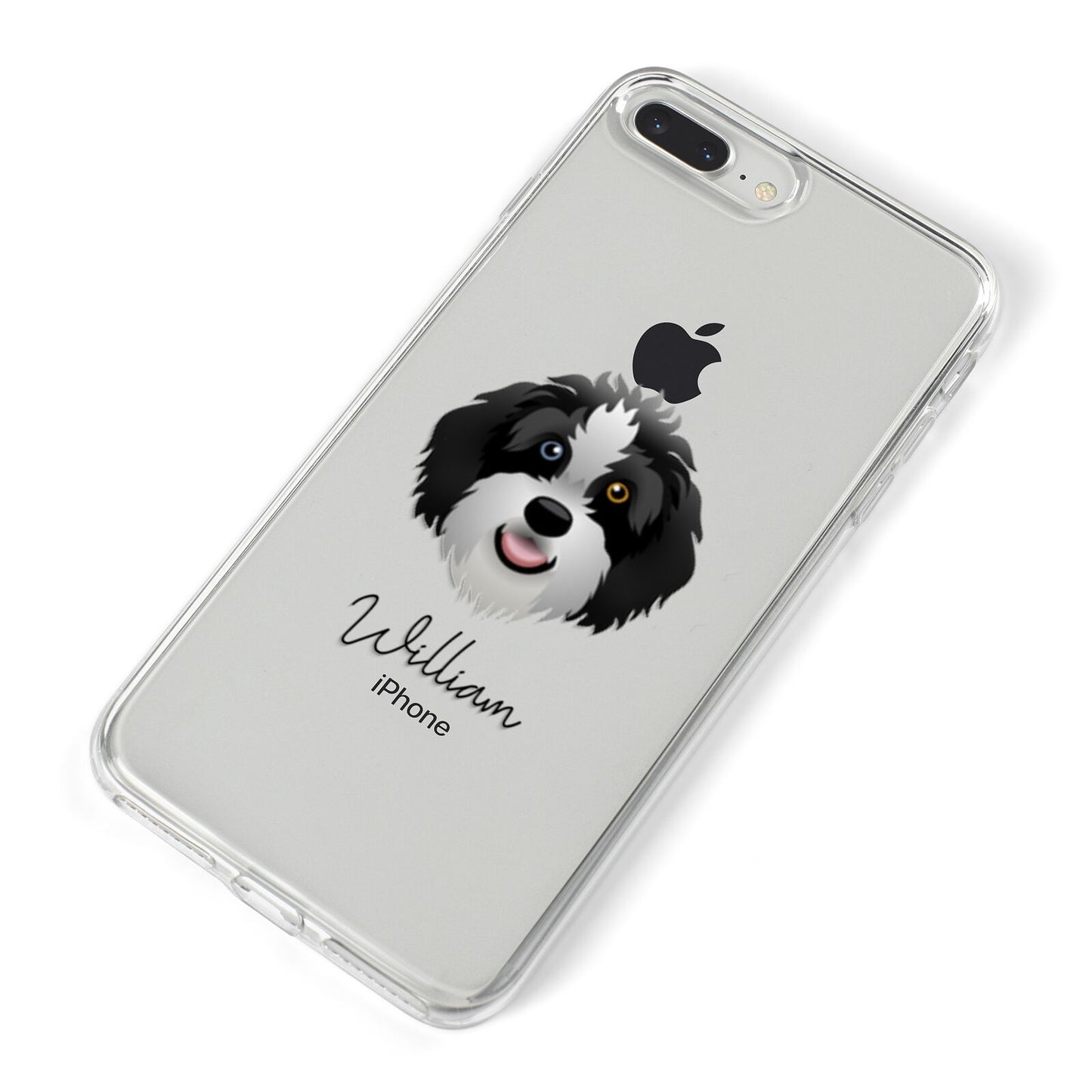 Aussiedoodle Personalised iPhone 8 Plus Bumper Case on Silver iPhone Alternative Image