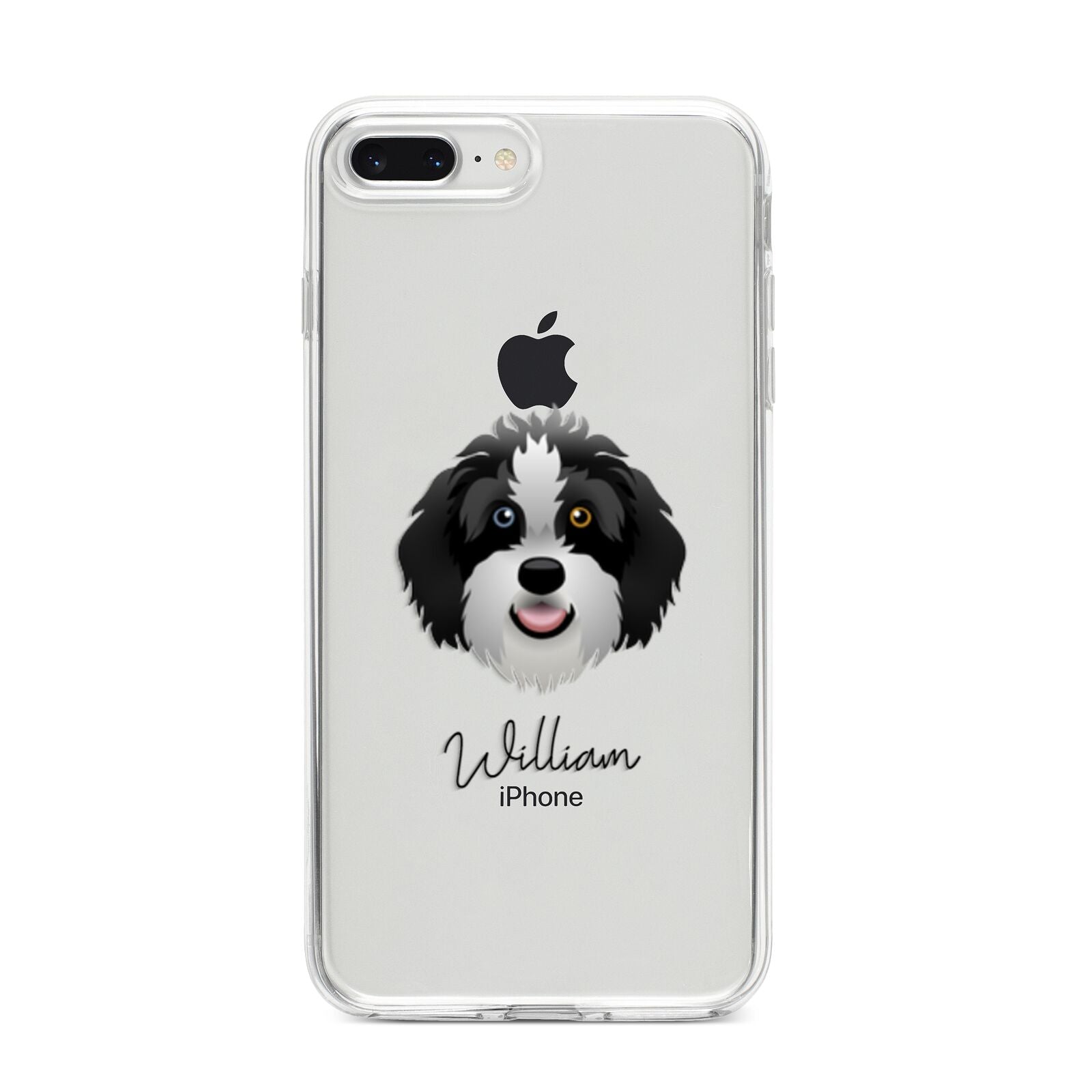 Aussiedoodle Personalised iPhone 8 Plus Bumper Case on Silver iPhone