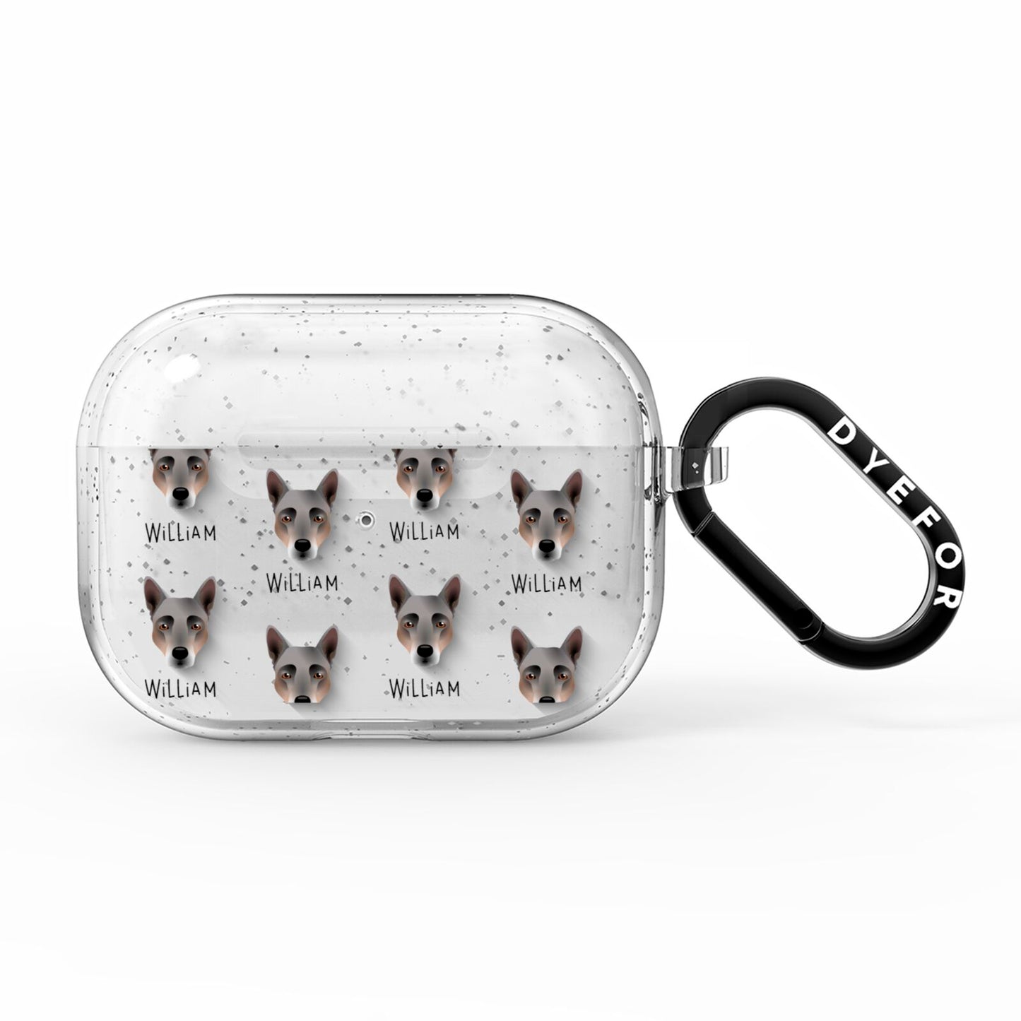 Australian Cattle Dog Icon with Name AirPods Pro Glitter Case