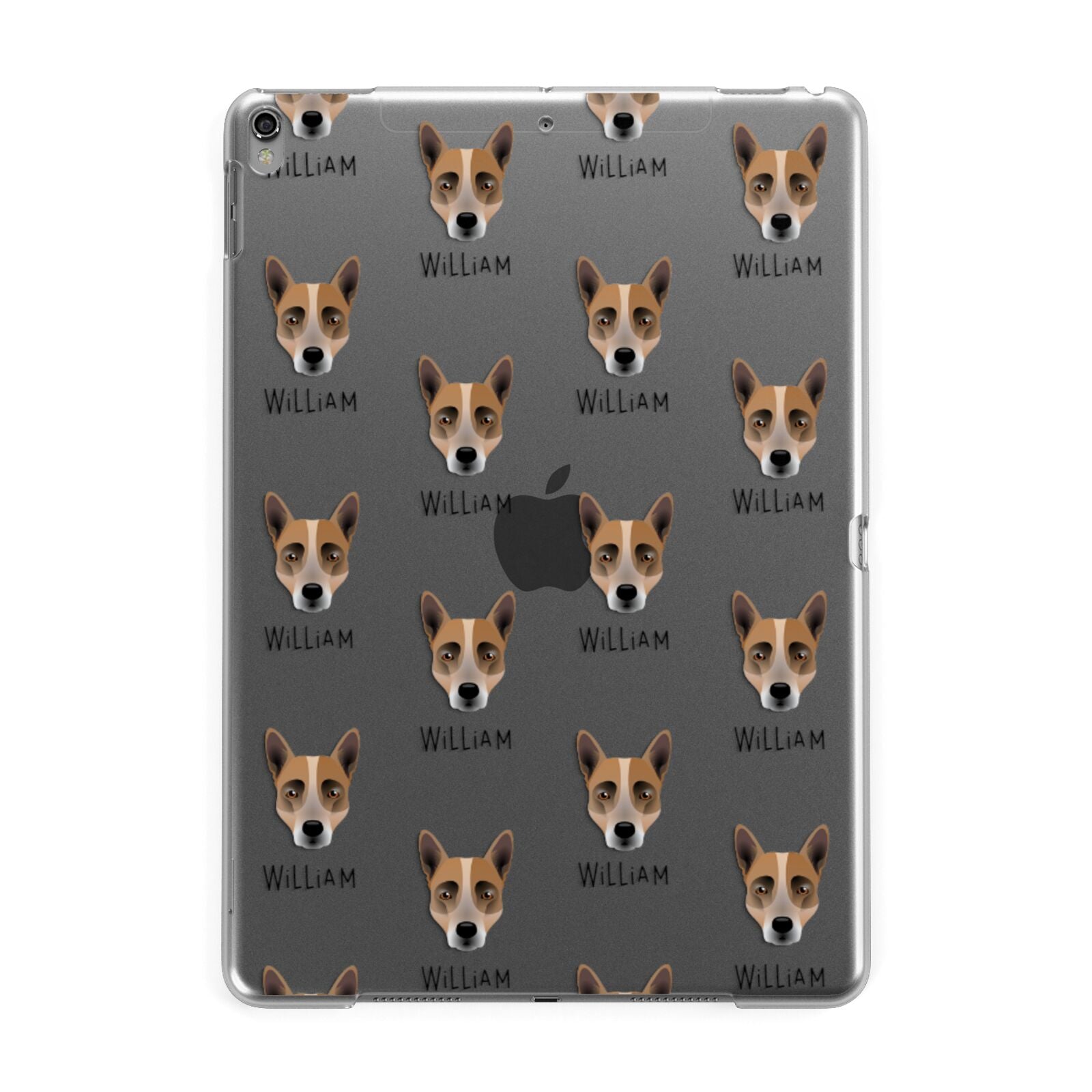 Australian Cattle Dog Icon with Name Apple iPad Grey Case