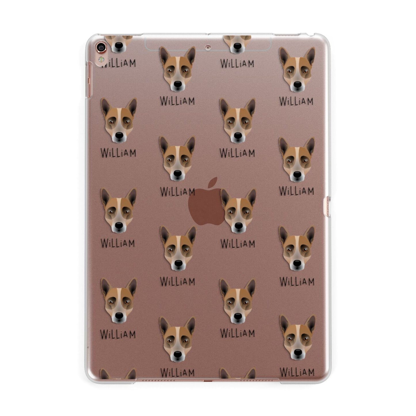 Australian Cattle Dog Icon with Name Apple iPad Rose Gold Case