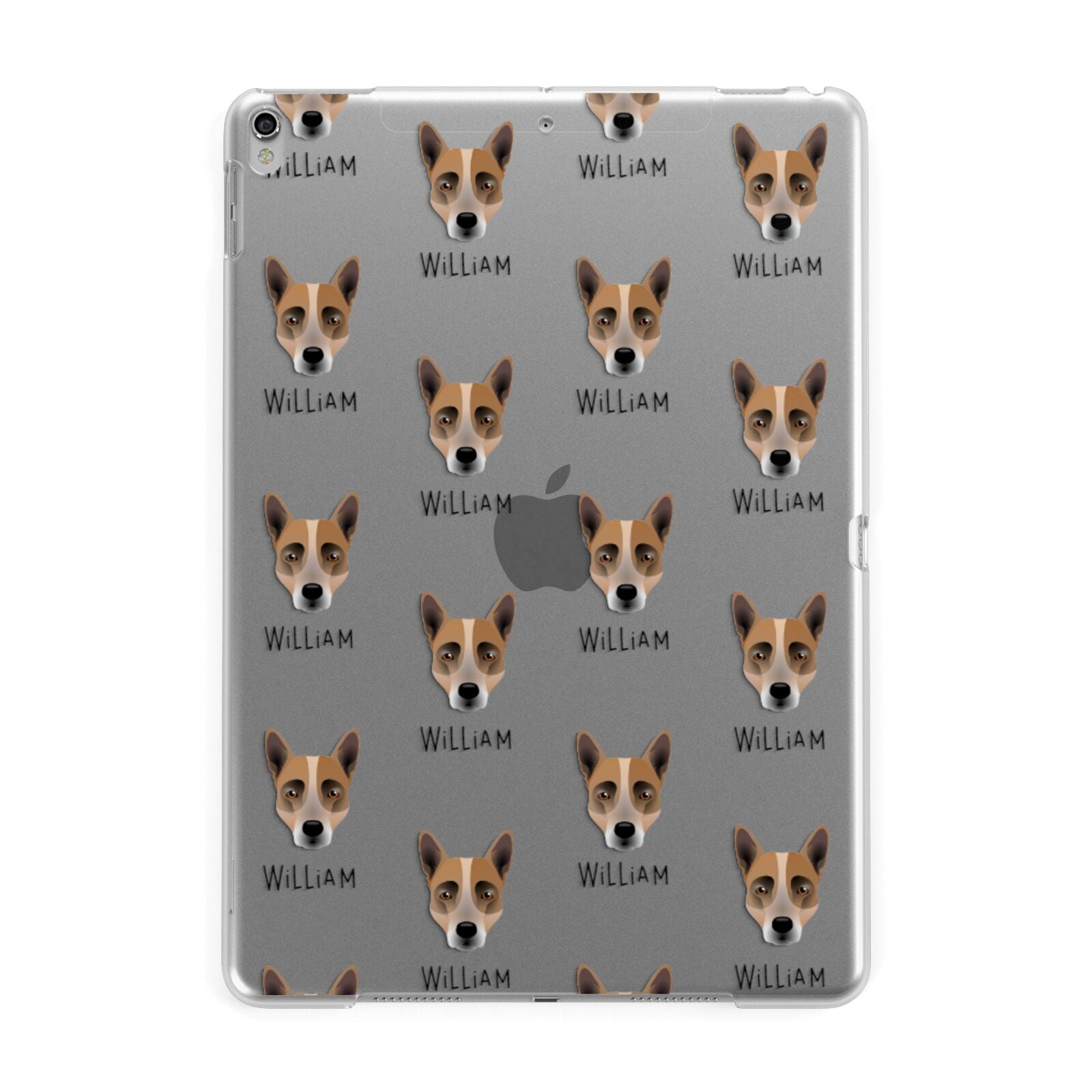 Australian Cattle Dog Icon with Name Apple iPad Silver Case