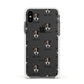 Australian Cattle Dog Icon with Name Apple iPhone Xs Impact Case White Edge on Black Phone