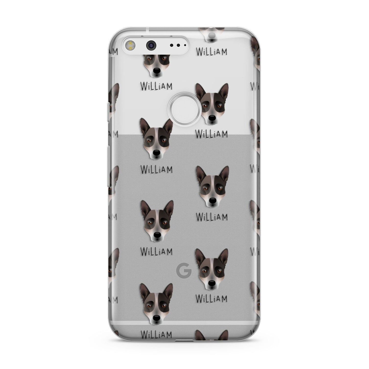 Australian Cattle Dog Icon with Name Google Pixel Case