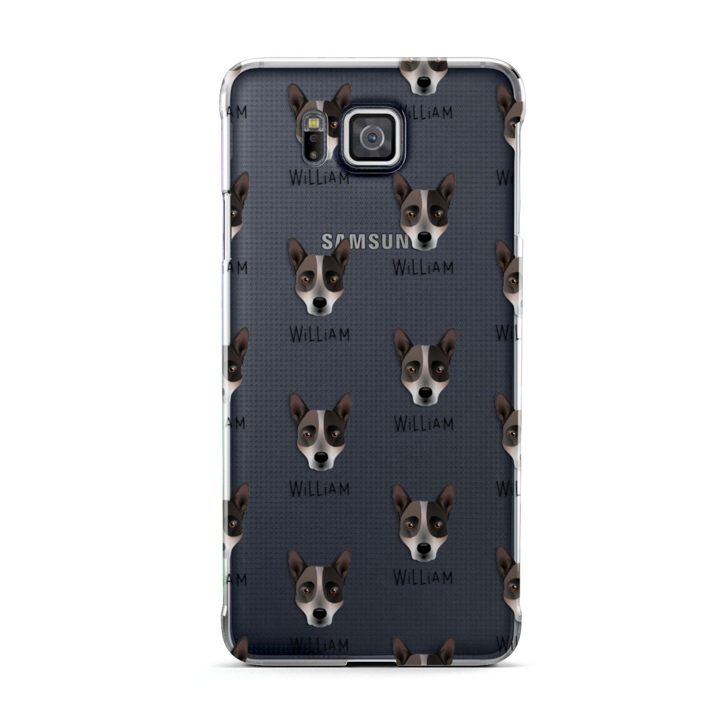 Australian Cattle Dog Icon with Name Samsung Galaxy Alpha Case