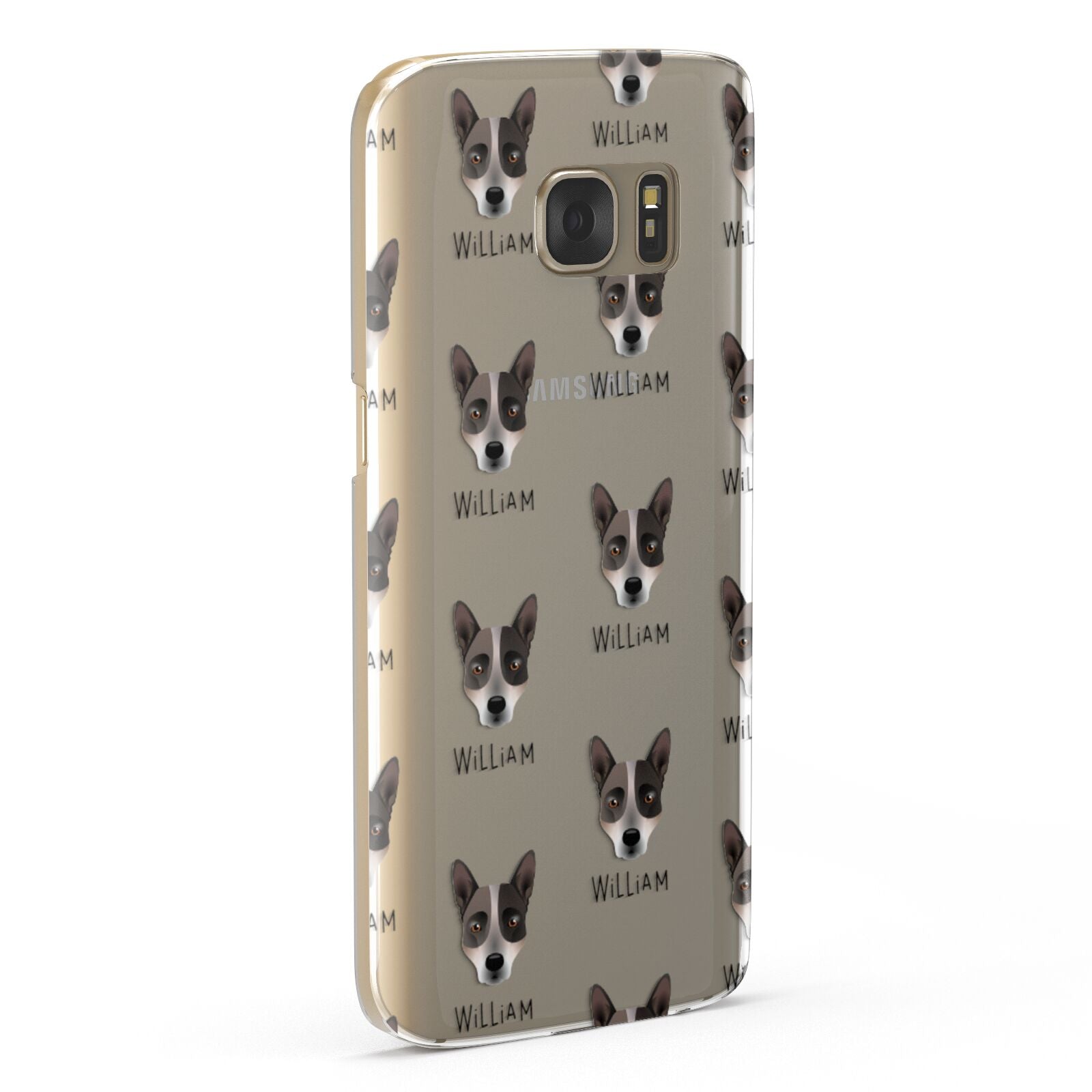 Australian Cattle Dog Icon with Name Samsung Galaxy Case Fourty Five Degrees