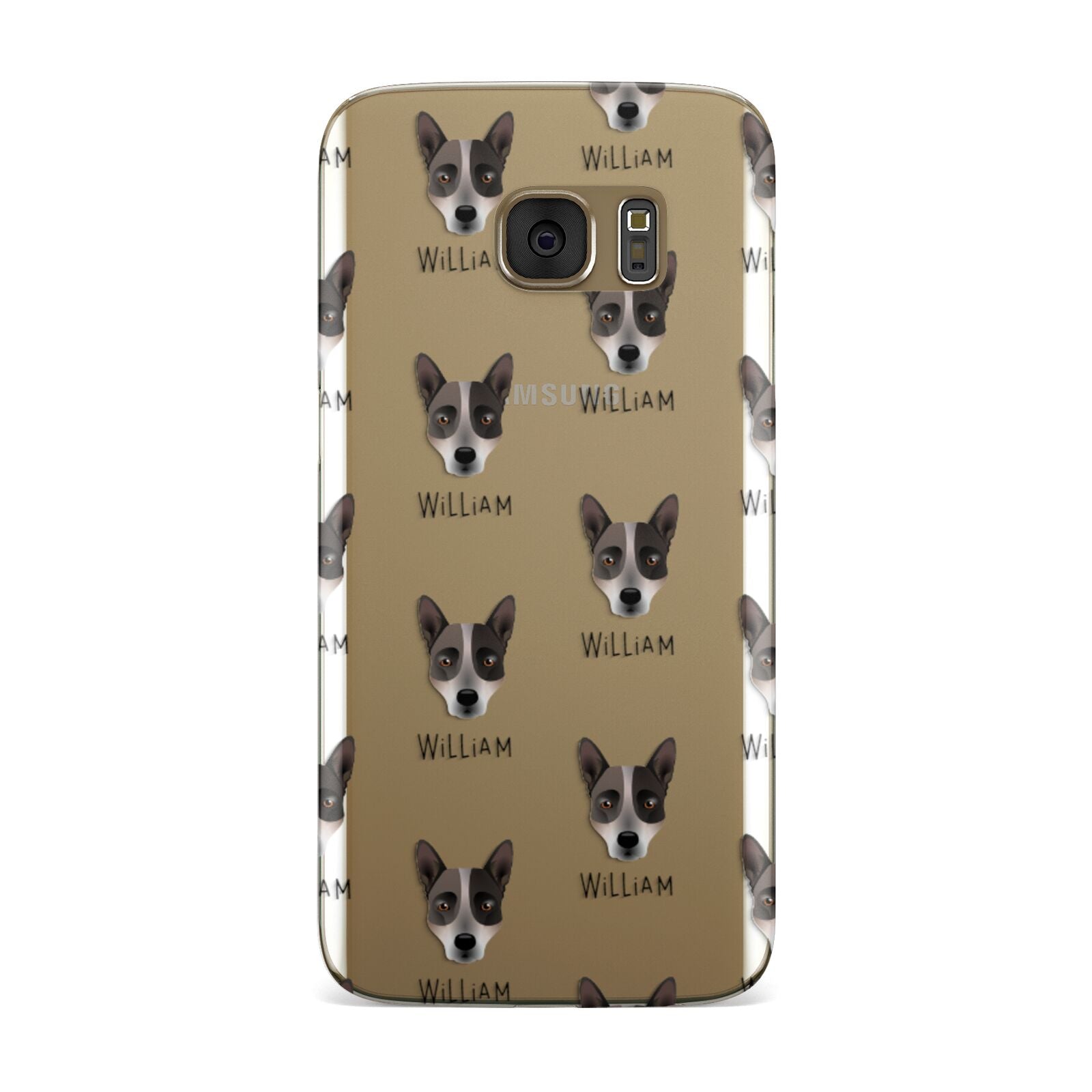 Australian Cattle Dog Icon with Name Samsung Galaxy Case