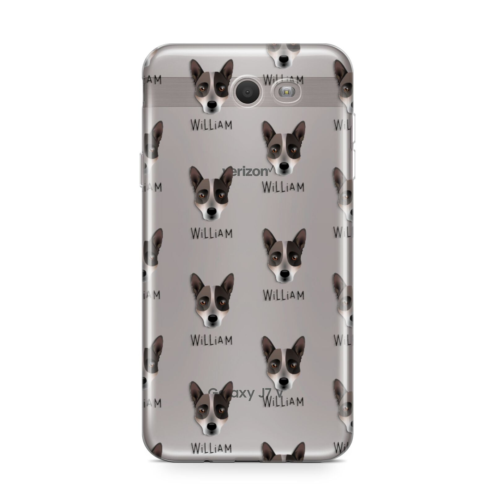 Australian Cattle Dog Icon with Name Samsung Galaxy J7 2017 Case