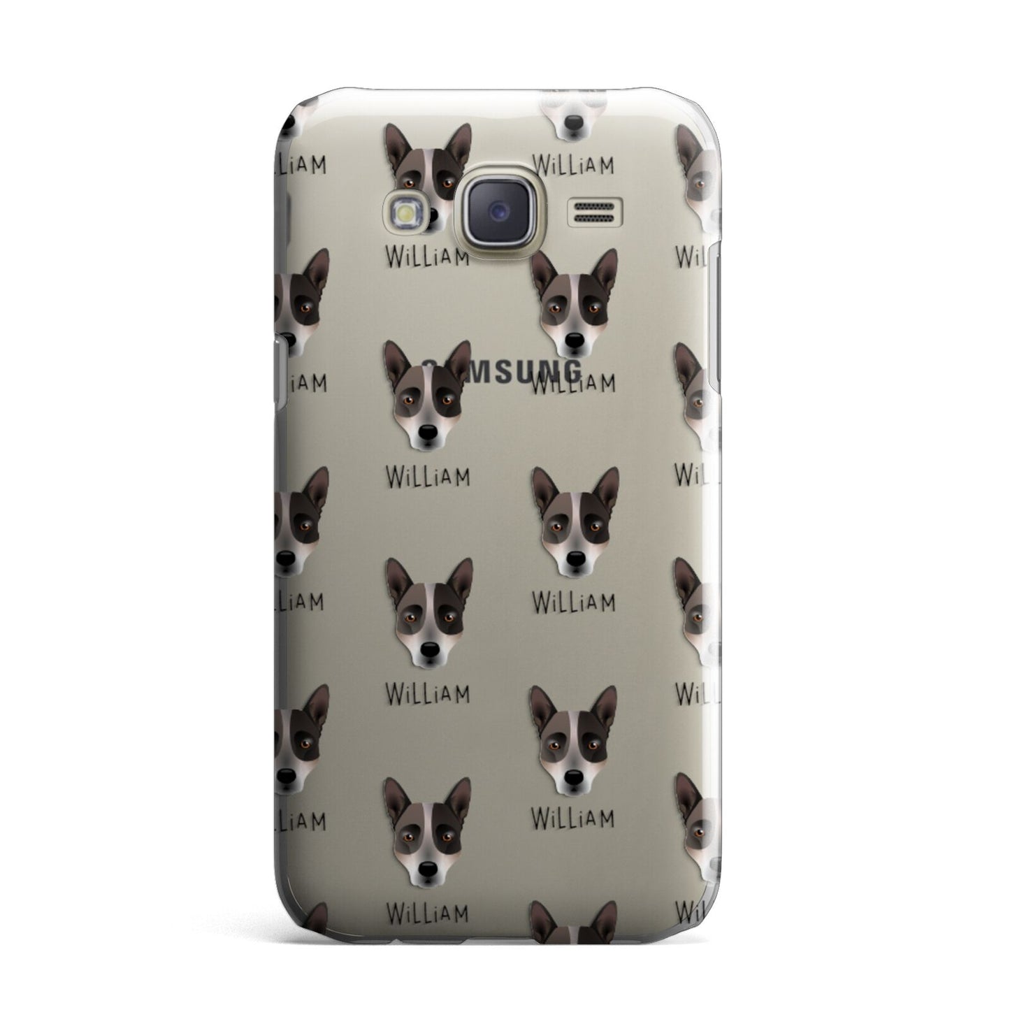 Australian Cattle Dog Icon with Name Samsung Galaxy J7 Case