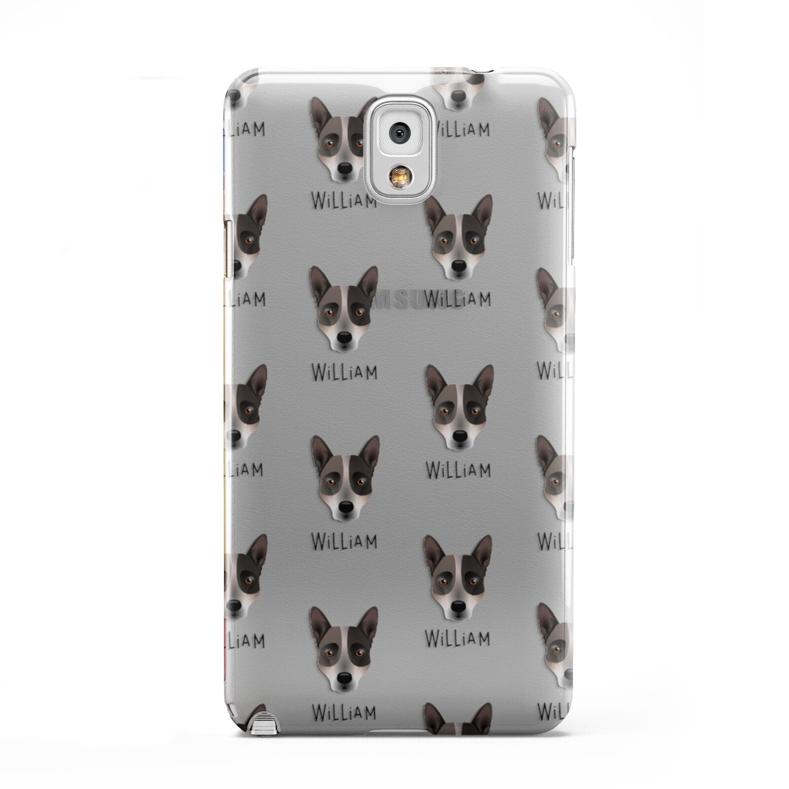 Australian Cattle Dog Icon with Name Samsung Galaxy Note 3 Case