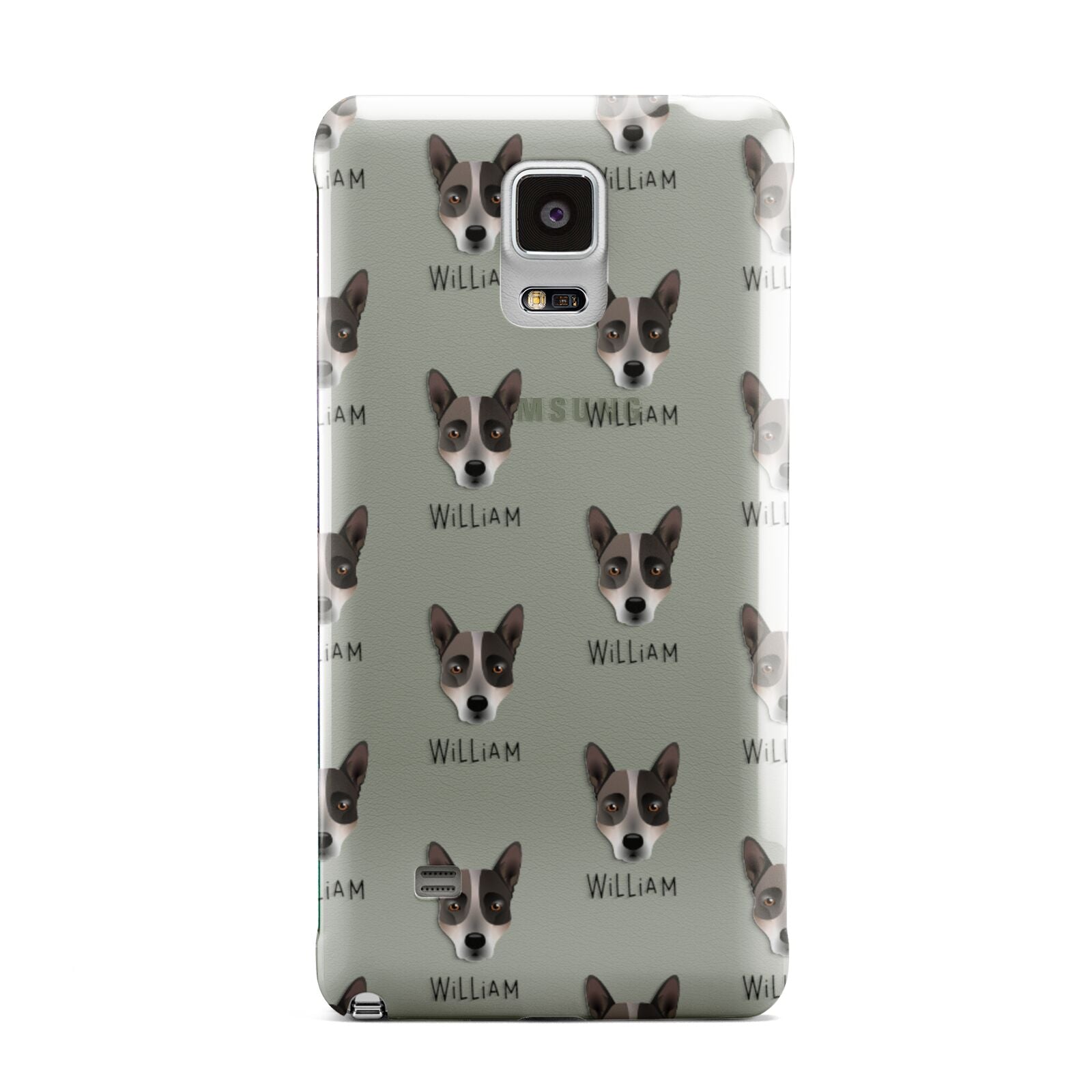 Australian Cattle Dog Icon with Name Samsung Galaxy Note 4 Case