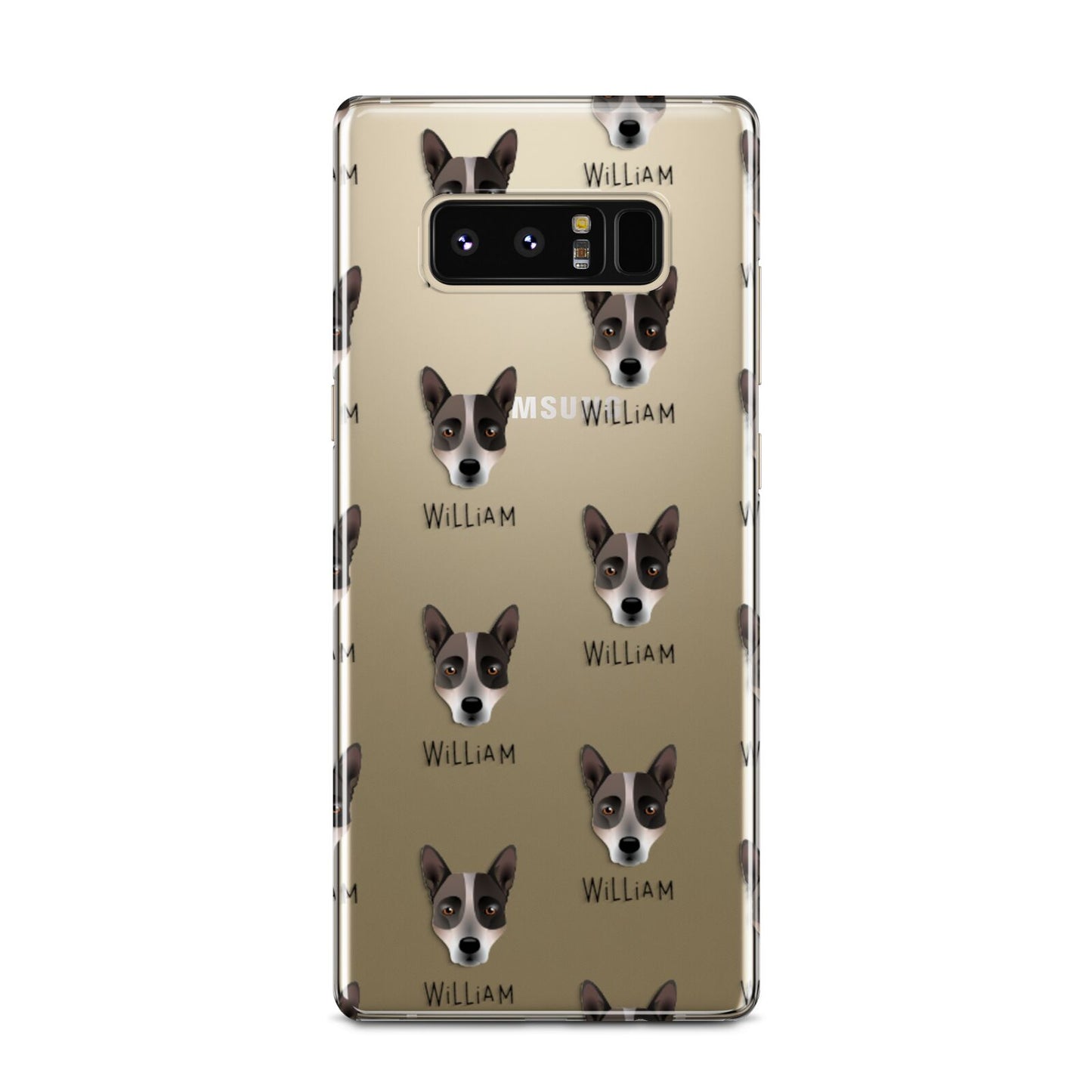 Australian Cattle Dog Icon with Name Samsung Galaxy Note 8 Case
