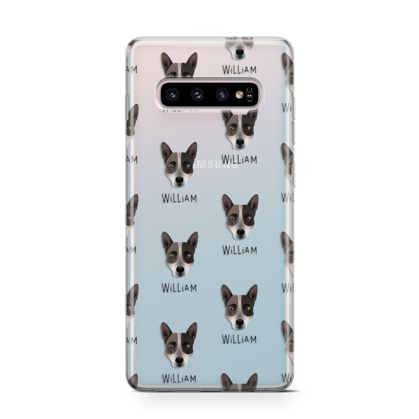 Australian Cattle Dog Icon with Name Samsung Galaxy S10 Case