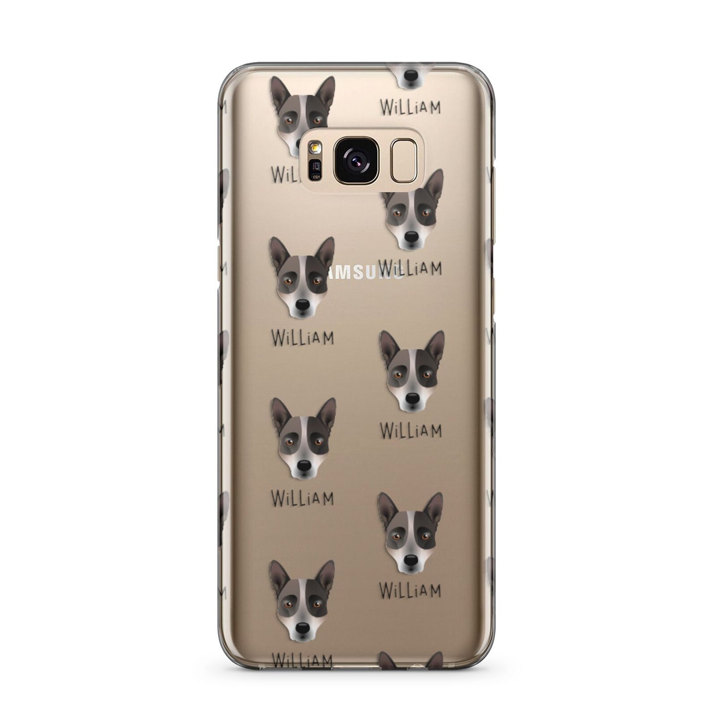 Australian Cattle Dog Icon with Name Samsung Galaxy S8 Plus Case