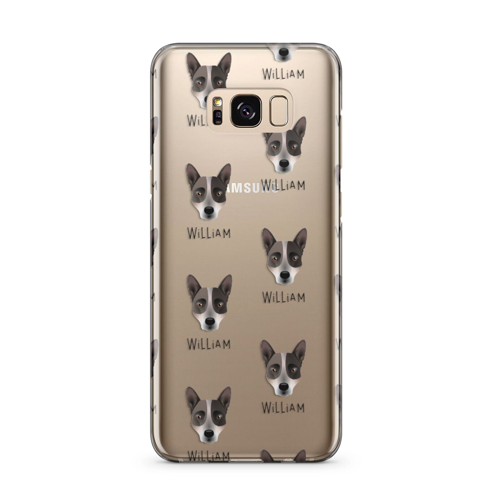 Australian Cattle Dog Icon with Name Samsung Galaxy S8 Plus Case