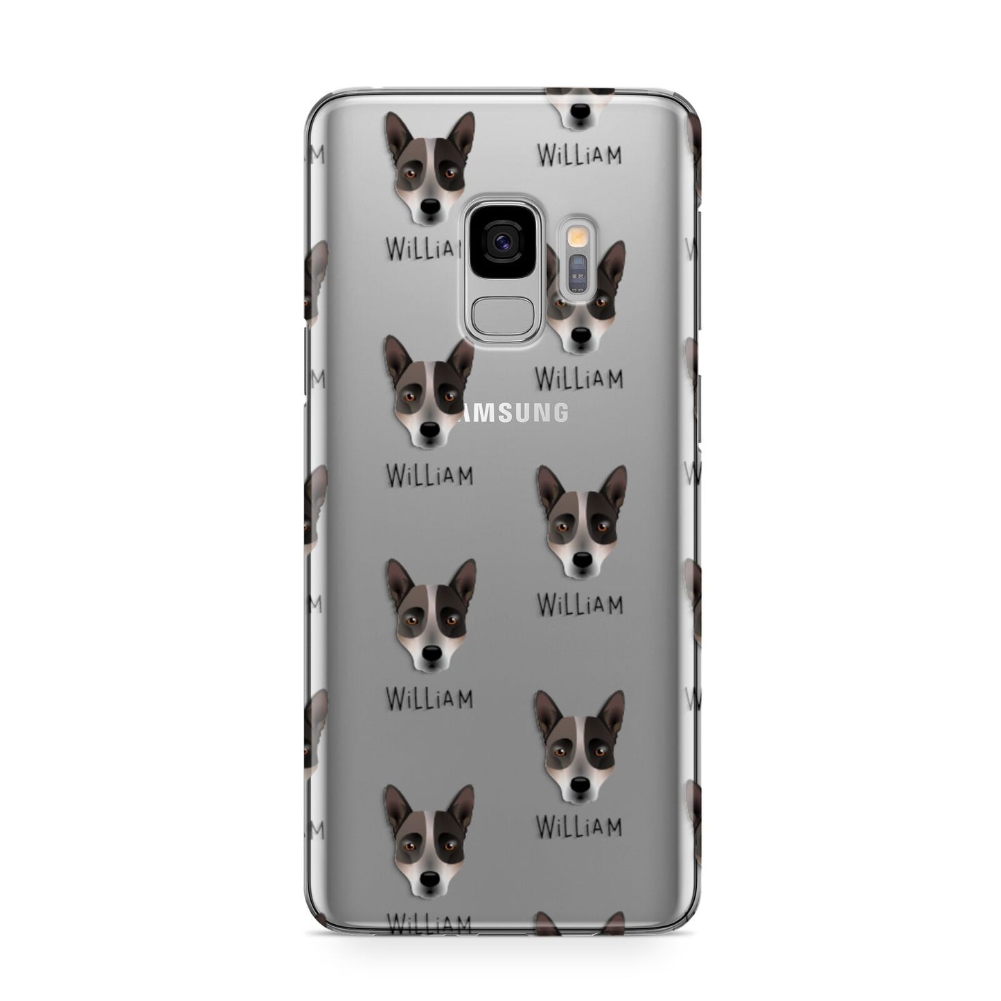 Australian Cattle Dog Icon with Name Samsung Galaxy S9 Case