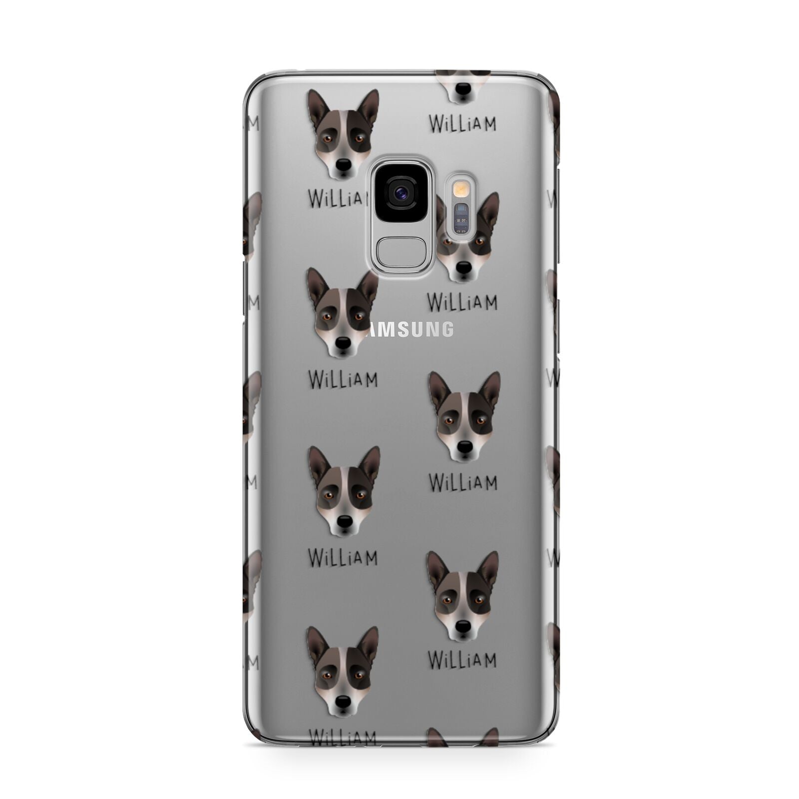 Australian Cattle Dog Icon with Name Samsung Galaxy S9 Case