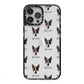 Australian Cattle Dog Icon with Name iPhone 13 Pro Max Black Impact Case on Silver phone