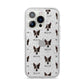 Australian Cattle Dog Icon with Name iPhone 14 Pro Glitter Tough Case Silver