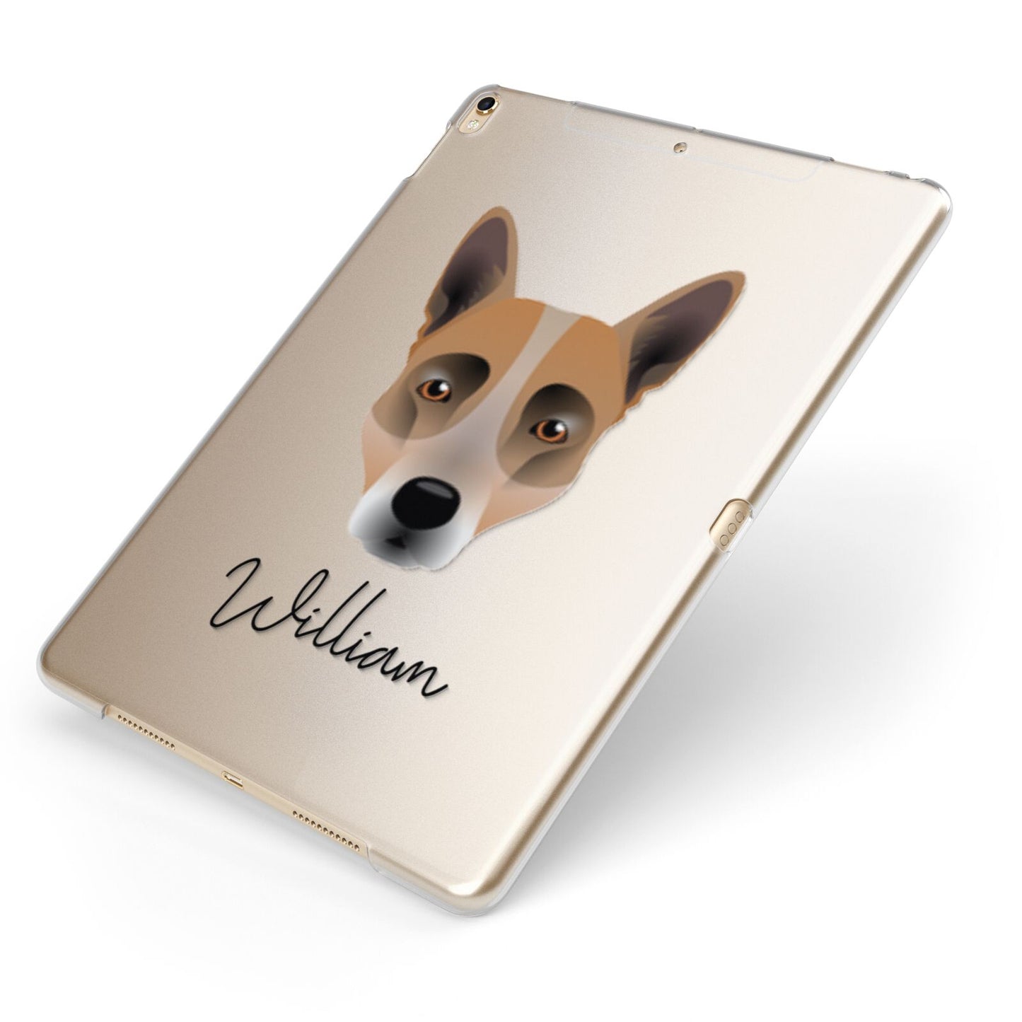 Australian Cattle Dog Personalised Apple iPad Case on Gold iPad Side View