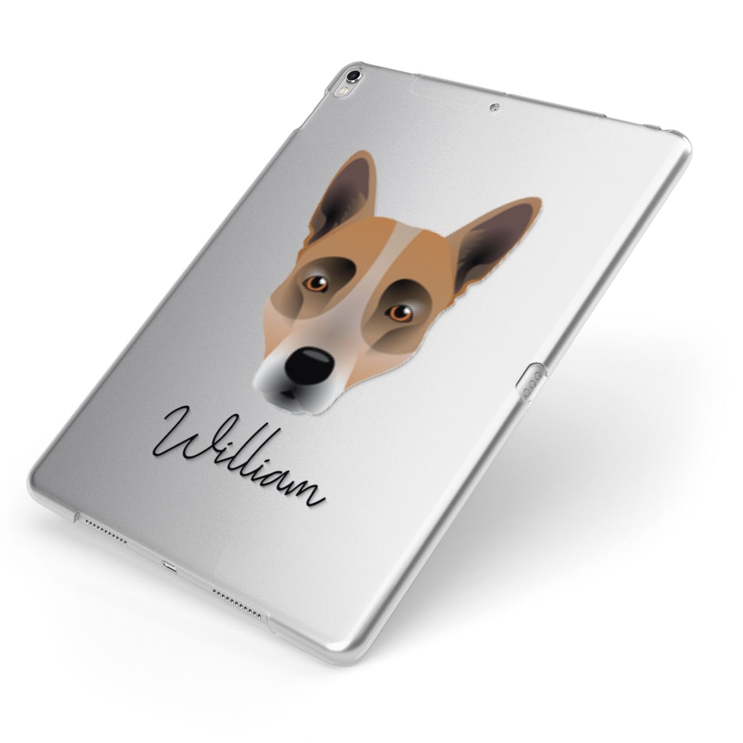 Australian Cattle Dog Personalised Apple iPad Case on Silver iPad Side View