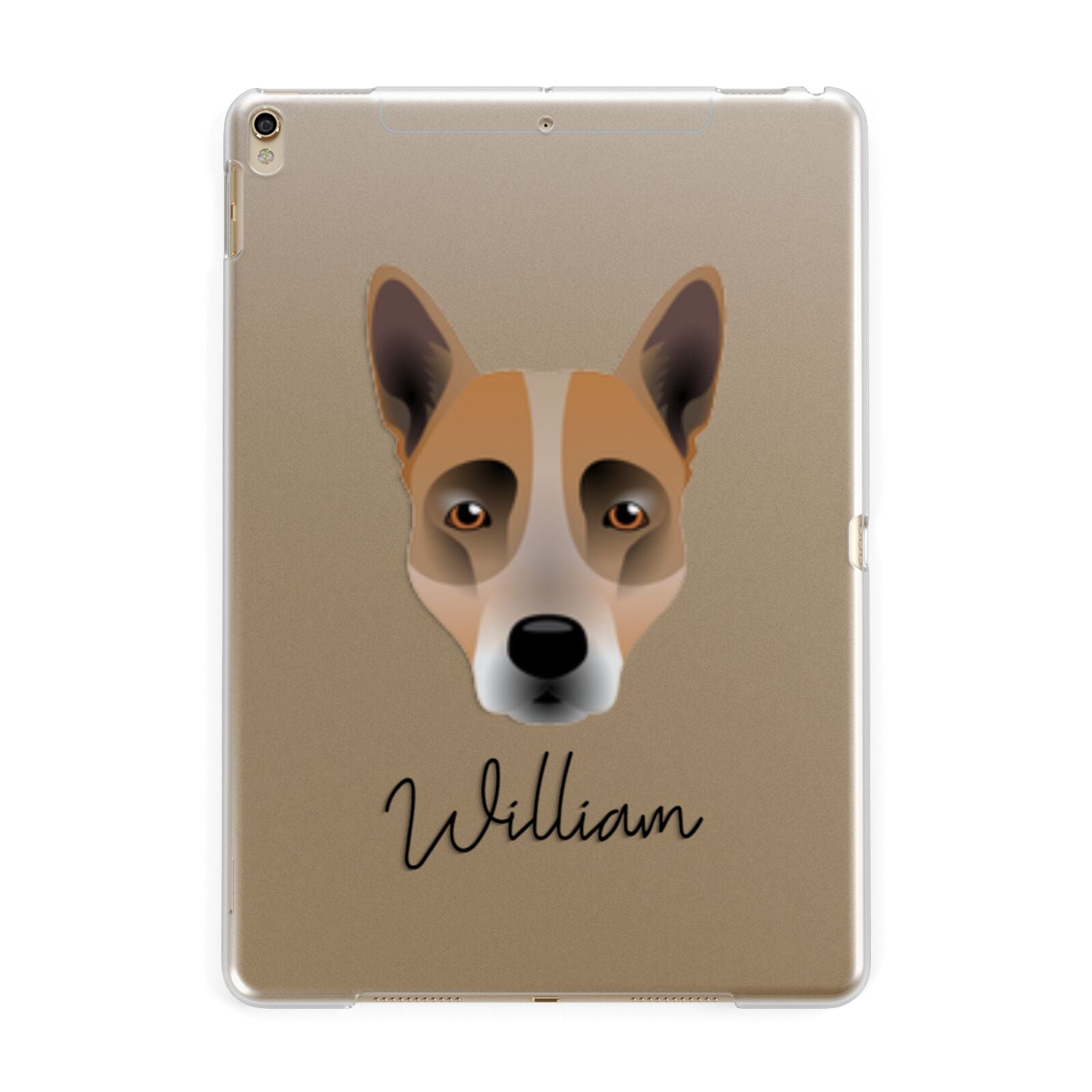 Australian Cattle Dog Personalised Apple iPad Gold Case