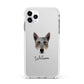Australian Cattle Dog Personalised Apple iPhone 11 Pro Max in Silver with White Impact Case