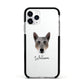 Australian Cattle Dog Personalised Apple iPhone 11 Pro in Silver with Black Impact Case
