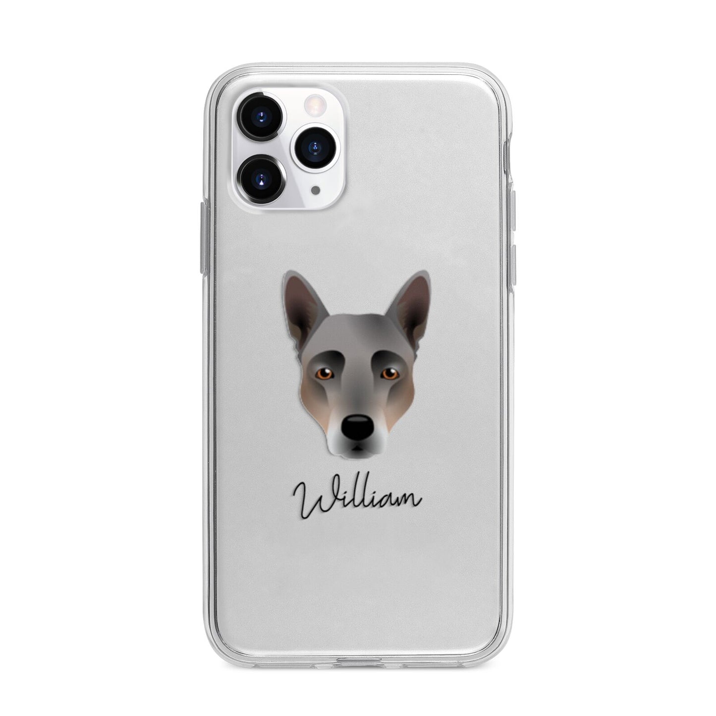 Australian Cattle Dog Personalised Apple iPhone 11 Pro in Silver with Bumper Case