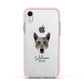 Australian Cattle Dog Personalised Apple iPhone XR Impact Case Pink Edge on Silver Phone
